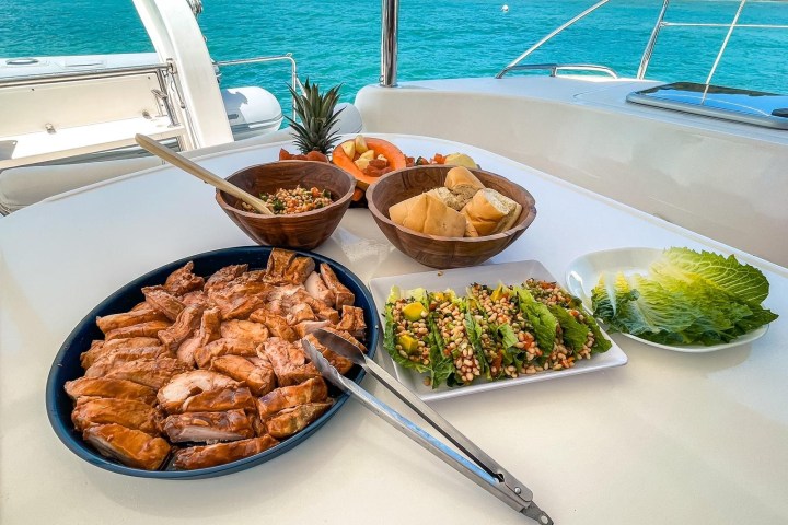 a plate of food on a table