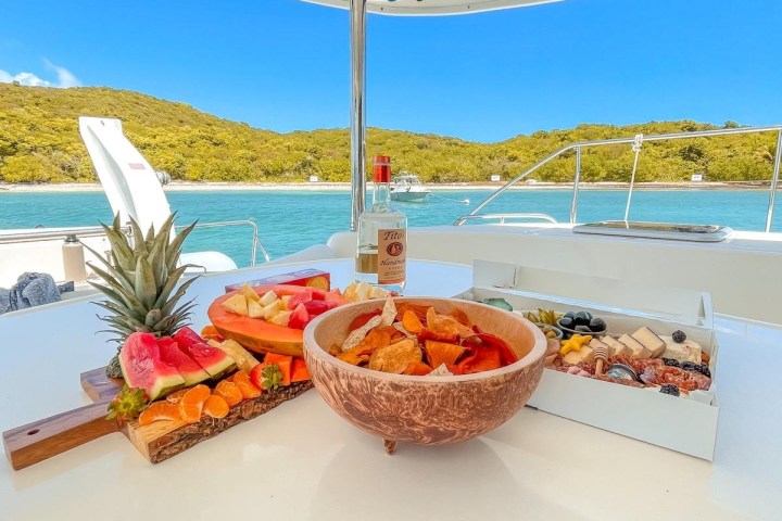 a plate of food on a table